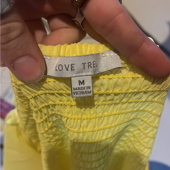 Mesh Yellow Top/Crop Top - Picture 2 of 3